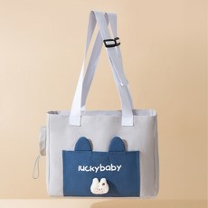강아지 고양이 외출이 편리한 반려동물용 이동형 숄더백 산책가방, 1개, 그레이