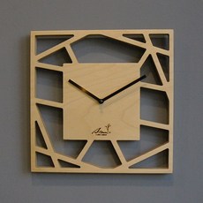 Albero 자작나무 무소음 디자인 벽시계M5, 블랙