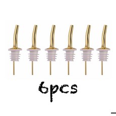 스테인레스 스틸 와인 푸어러 병 스파우트 스피드 바 액세서리 6 개 세트, 1개, 21 Gold Plated set of 6