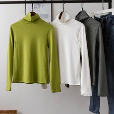 위파인더 [비교] 가을과 겨울 새로운 한국인 양털 두꺼운 단색 셔츠 여성 슬림 T 셔츠 2272