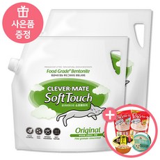 뉴 벤토나이트 고양이모래 소프트터치 오리지널(AK663) 6kg*2개, 가츠오부시컵_1개, 2개