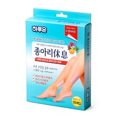 토탈하우스 하루온 휴식 쿨링겔시트 18매입 (0608) 종아리패치 쿨링시트 종아리시트 쿨링패치, 1팩