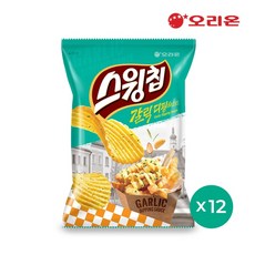 오리온 스윙칩 갈릭디핑소스맛 스낵, 60g, 12개