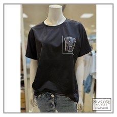 베스띠벨리 [여성 반팔 티셔츠 할인] 라운드넥 블랙 컬러 밑단 스트링 배색 여성 반팔 티셔츠<정상가 99 000원>55 66 77 검정색 반팔 티셔츠’></p>
<p style=