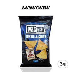 원티드 또띠아 칩스 솔트 고소한 나쵸 본연의 맛, 3개, 200g