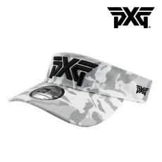 [정품] PXG 남성 바이저 골프 모자 썬캡 카모 스포츠, 화이트, 1개