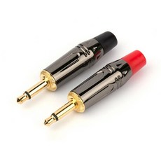  혼케이블 무저항잭 저항잭 이어폰 y잭 AUX 케이블 단자 헤드폰 2pcs 3.5mm 잭 18 2극 3.5 모노 플러그 diy 오디오 3.5mm aux 커넥터 금도금 플러그, 믹스 컬러, 100개 