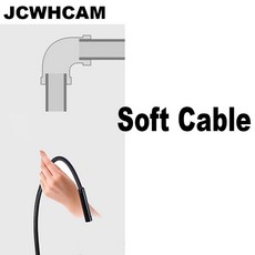 USB 미니 내시경 카메라 2mm 1mm 15mm 유연한 하드 케이블 스네이크 내시경 검사 카메라 안드로이드 스마트폰 PC, 2m+7mm Soft Cable, 1개