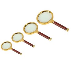 골드 엔틱 돋보기 손잡이 핸디 휴대용 클래식 고전 확대경, D) 90mm, 1개
