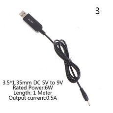 스텝 업 모듈 USB 컨버터 어댑터 케이블 USB 전원 부스트 라인 DC 5V-DC 9V 12V 3.5x1.35mm 5.5x2.1mm 플러그, 1개, 없음, 6) A3