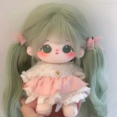 무속성 솜인형 인형 옷 몸체 아이돌 귀여운 20cm, 몸체+헤어+원피스, 20cm 뼈대 있음