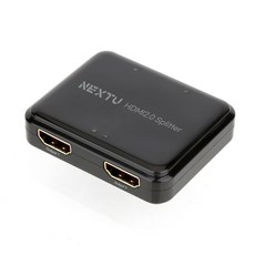 넥스트 NEXT-602SP4K60 1대2 HDMI 분배기 UHD 4K 60Hz, 블랙, 1개