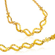 여성순금목걸이팔찌세트