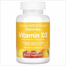 Vitamin D3 Gummies Mixed Berry Fruit Flavors 25mcg(1000IU) 90, 90정, 1개