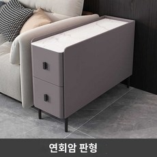 거실 원목 코너 캐비닛 수납장 테이블 사이드 소파 사각 대리석 침대 선반 이동식 우드, 라이트그레이 슬레이트(40cm폭)(40x80x60)