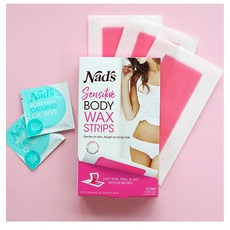 Nad's 네즈 여성 센서티브 바디 왁스 왁싱 스트립 28개입 Body Wax Strips, 1개