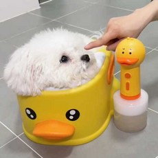 강아지오리욕조 애견 목욕통 소형견 귀여운, 핑크