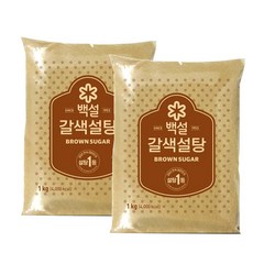 CJ 백설 갈색설탕 (1kg 2개입), 2kg, 7세트