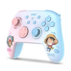 IINE 카툰 디자인 무선 프로 컨트롤러 웨이크업 매크로 Nitendo Switch와 호환 가능, 1개, 1) Blue Pink