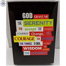 [ MyRecovery ] AA sobrity 카드 세레 니티기도 카드 카드 (1 팩) 회복 선물 알콜 중독자 익명 선물, One Color_One Size