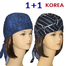 1+1 헤어 머리두건 헬멧 안전모 싸이클 여름두건, 머리두건 (블루+블루)