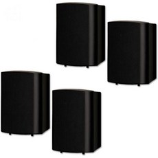Theater Solutions 2ペアの新しい屋内または屋外耐候HDマウント可能ブラックスピーカー2ts425odb, Theater Solutions 2ペアの新しい屋内または