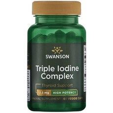 스완손 swanson 고용량 요오드 60정 1팩 슈퍼 아이오딘 12.5mg 아이오도랄 이오도랄, 1병