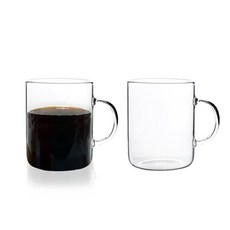 Bestra 홈카페 내열유리 머그컵 350ml, 투명, 2개