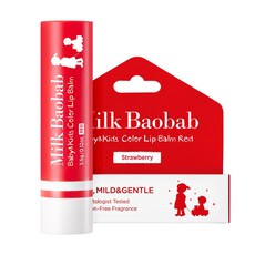 밀크바오밥 베이비 키즈 컬러 립밤, 딸기향, 3.5g, 1개