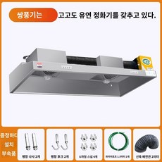 업소용 주방 후드 대형 스텐 레인지후드 식당 흡입기 48cm 최대 220cm 56종, 220x100 더블 팬 청정기 880W