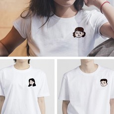 그림티셔츠 우정 커플 가족티셔츠 제작(짧은팔)