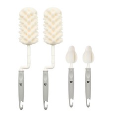 리에또 앵두 회전형 젖병솔 2P 젖꼭지솔 2P 세트, 라이트그레이, 1개