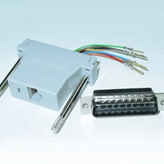 PINA / 조합 커넥터 (RJ45 F/DB25 M) - 콘솔 단자 연결 / 젠더/커넥터/D-Sub c타입젠더/휴대폰젠더/5핀젠더/케이블/아이폰젠더/변환젠더/5핀변환젠더/usb허브/5핀c타입젠더/옥스케이블, 단일 수량, 단일 색상