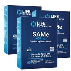 라이프 익스텐션 SAMe 샘이 400mg 타블렛 Life Extension S-Adenosyl-Methionine, 60정, 3개