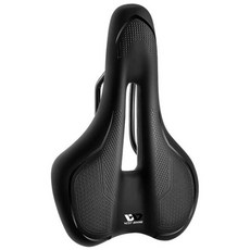 스페셜라이즈드 미믹 안장 WEST BIKING 두꺼운 자전거 새들 충격 방지 사이클링 시트 미끄럼 소프트 쿠션 여행 MTB 로드 바이크, [01] Black S, 1개
