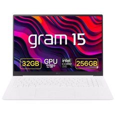 LG전자 2024 그램 15 코어Ultra5 에센스 화이트 256B 32GB 15ZD90S-GX59K