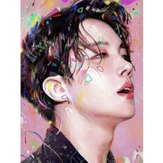 십자수패키지 보석 해바라기 액자 프랑스DIY 5D 다이아몬드 페인팅 KPOP 방탄소년단 크로스 스티치 키트, 05 5_06 square drill 55x70cm