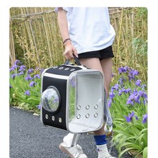 앵무새 산책 이동용 새장 백팩 이동 사각 대형 가방, 디자인 H, 단일 크기