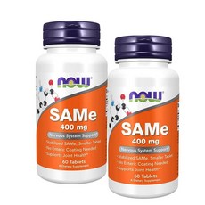나우푸드 SAMe 샘이 400mg NOW, 60정, 2개