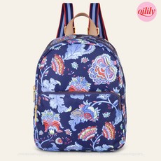 오일릴리 백팩 미니 페이즐리 네이비 Bonita 24SS 오릴리 중년 여성 배낭