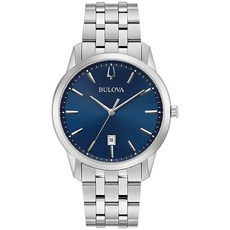 Bulova 남성용 쿼츠 드레스 손목 시계 및 스테인리스 스틸 스트랩 실버 20 (모델: 96B338) 579082