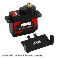 INJORA-012G 12g 디지털 서보 마운트 15T 메탈 암 RC 자동차 모델 Axial SCX24 AX24 부품, 08 Servo with mount - g조ax