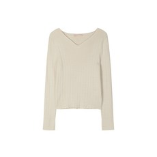 씨씨콜렉트 중계점 슬림핏 브이넥 긴팔 니트 E241KSK104