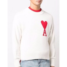 AMI 24FW 아미 빅 하트 로고 오버핏 울 니트 4컬러 USK002
