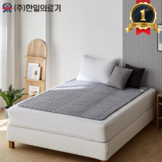 국내생산 <24년 9월 최신형> 한일의료기 프리미엄 탄소열선 탄소매트 전기요 그레이 라이프 패턴 싱글 100*180cm