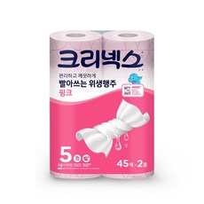 스카트 항균 클리어 핑크 행주타올 45매, 2개입, 3개