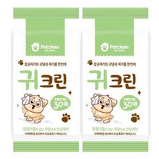 강아지 무향 귀세정 물티슈 30매 2P 보습 냄새관리, 2개