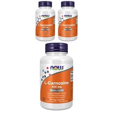 다이소 카르노신
 나우푸드 L-카르노신 500mg 베지 캡슐 비건 100정 3개
