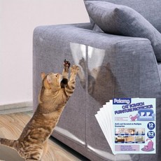 Polamg 고양이 쇼파 강아지 해먹 애견 스크래치 방지 가구 보호기 12 팩 고양이용 단면 소파 가구용 자체 접착 테이프 문 벽용 투명 방지제 12P 52 핀 Q1185311, 12P+52 Pins, 1개