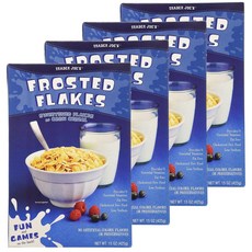 Trader Joe's Frosted Flakes 트레이더조 프로스티드 플레이크 스위턴드 콘플레이크 시리얼 425g 4팩, 4개